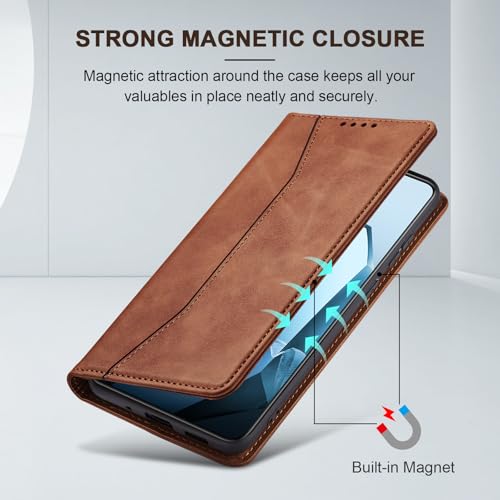 Image of Jasonyu Flip Wallet Case for OnePlus 13 5G,Brown