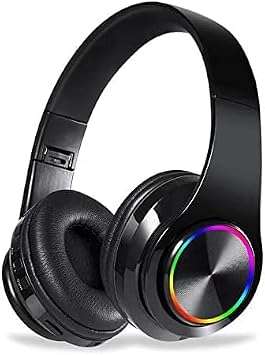 Bluetooth Headphones Over Ear,Wireless Headphones Over Ear, Foldable Wireless Lightweight Headset with Built-in HiFi Stereo Sound Noise Reduction Mic,FM, SD/TF for Online Class,Office, Phone, PC