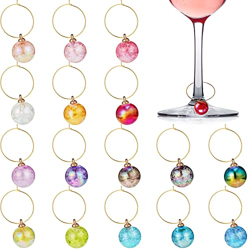 VICDUEKG ViCDUEKG,16 colgantes de copa de vino, marcador de cristal, marcador, vasos, marcadores, para bebidas, etiquetas, para vino, soltera, mujer, hombres, fiestas, favoritos, Acrílico Cover