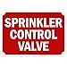 Sprinkler Control Valve Sign, 7x10 Inches, Rust Free .040 Aluminum, Fade Resistant, Made in USA by My Sign Center