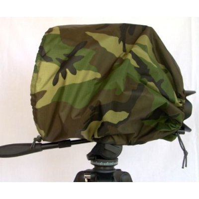 Camouflage Camera Rain Cover For Fuji Film Models with lens combinations up to 13" long: FinePix S1 S2 S3 S5 Pro