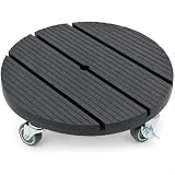 HRB WPC Pflanzenroller Rund Ø 30 cm, wetterfest Rollbrett Pflanze Anthrazit ...