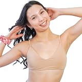 apricotton Milk Tea Training Bra | Tween Bra for Pre-Teen Girls | Breathable Fabric | Adjustable Straps & Removable Padding Nude