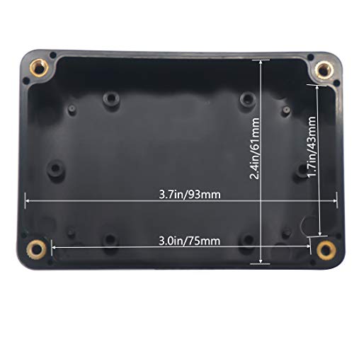 Lusumtly Project Box 2 Pcs Junction Boxes Ip65 Waterproof Dustproof Abs Plastic Diy Electronic Case, Indoor & Outdoor Electrical Box Power Cord Enclosure Black 3.94 X 2.68 X 1.97 Inch (100X68X50Mm) #TOP5