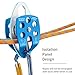 NewDoar 30 KN CE Certified Large Rescue Pulley Double Sheave with Swing Plate for Outdoor Mountaineering Rock Climbing Rescue(Blue 2pcs)