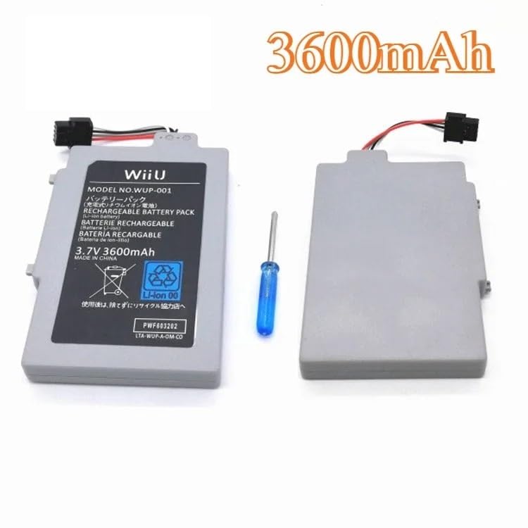 Batteria Wup-001 Batteria al litio ricaricabile da 3,7 V 3600 mAh, compatibile for Nintendo, compatibile for Wii U, parti di ricambio for console di gioco controller gamepad(6PCS battery)