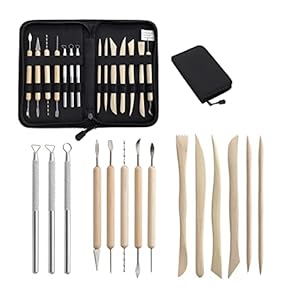 Multifunctioneel Polymeer Clay Tools Modellering Clay Sculpting Tools Kits for Pottery Sculptuur Houten Punttools for Sculptuur Aardewerk voor kleiaardewerk, doe-het-zelf (Color : 14pcs)