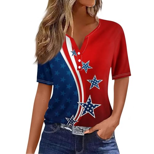 Red White and Blue Shirts for Women 4Th of July...