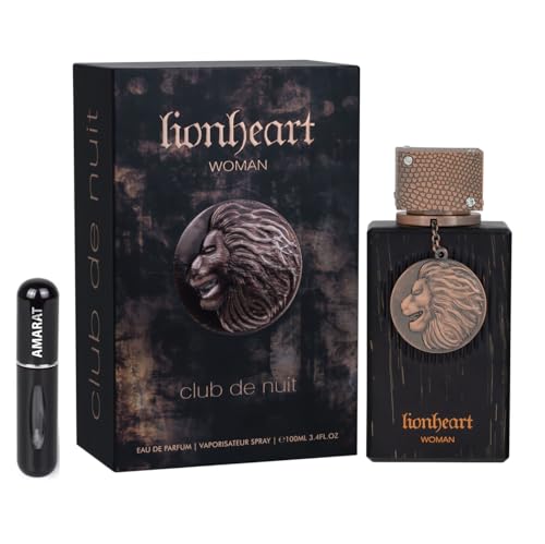 Perfume Club de Nuit Lionheart Woman Eau de Parfum 100 ml – Perfume Árabe para Mujer de Larga Duración, Fragancia Femenina Aromática y Gourmand con Notas de Lavanda, Cacao y Vainilla (Lionheart Woman)