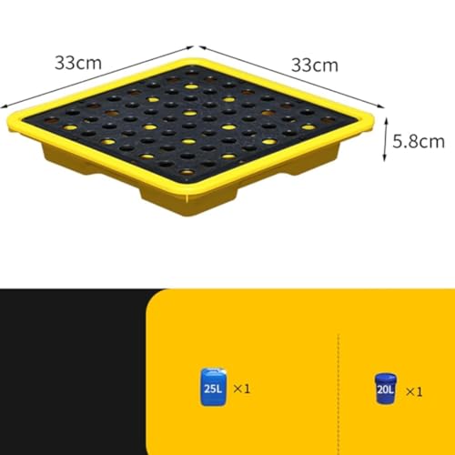 Plateforme de rétention des déversements avec évacuation, palettes modulaires empilables Anti-déversement pour seaux de Peinture et Stockage Industriel
