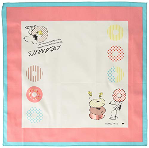 大西賢製販 PEANUTS ランチリーズ ランチクロス DOUGHNUT LIFE 43×43cm SLF-601 ホワイト