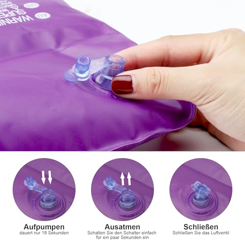 Lot de 4 coussins gonflables, coussins de siège de camping, coussins de voyage, coussins de plage, coussins gonflables – Image 5