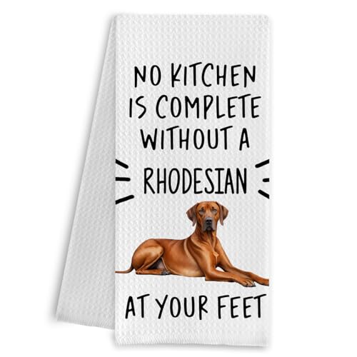 Qpenm Rhodesian Ridgeback Kitchen Towels, Rhodesian Ridgeback Gifts Dish Tea Towels, Dog Mom Gifts Hand Towels for Kitchen Decor, Dog Lover Gifts, 16x24 Inch