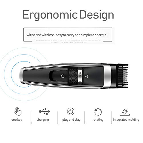 Loijon Ferramentas de estilo de cabelo profissional Aparador de pêlos elétrico Cortador de cabelo re