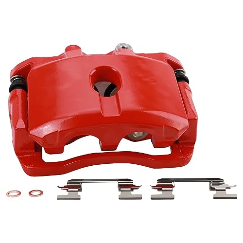 Image of TRQ Performance Rear Performance Brake Pad & Rotor Kit Semi-Metallic Premium G-Coated Compatible with 2003-2009 Chevrolet Express 1500 2003-2013 GMC Savana 1500