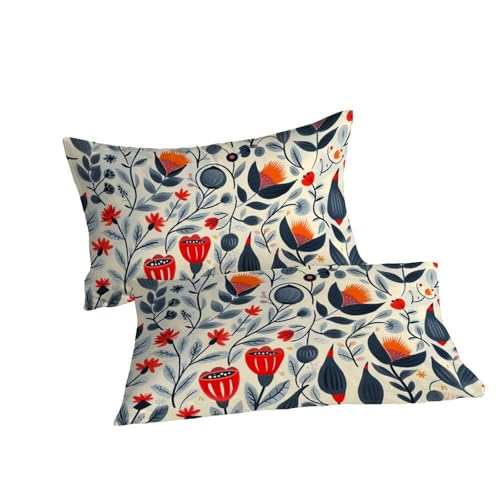 Housse de couette fleurs 3D microfibre respirante contre la transpiration de nuit