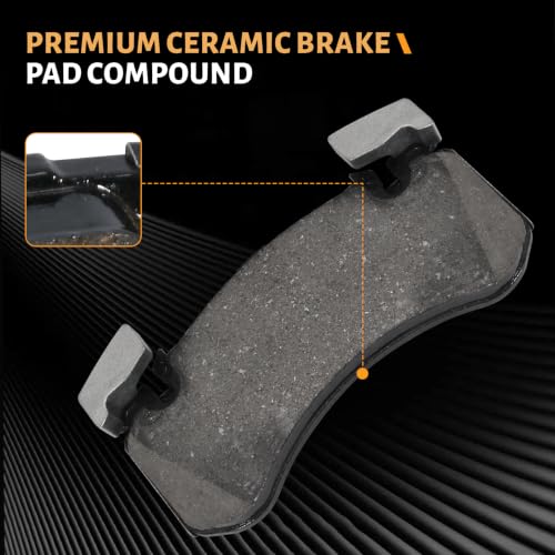 Image of D1575 Front Ceramic Brake Pads Kit Fit For Audi A8 Quattro 2012-2013, For Audi S6 2013, 2015-2017, For Audi S7 2013, 2016-2017, For Audi S8 2016