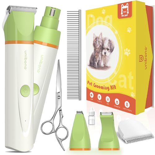 4 in 1 Dog Grooming Kit, Electric Dog Paw Trimmer Quiet Low Noise Small Dog Hair...