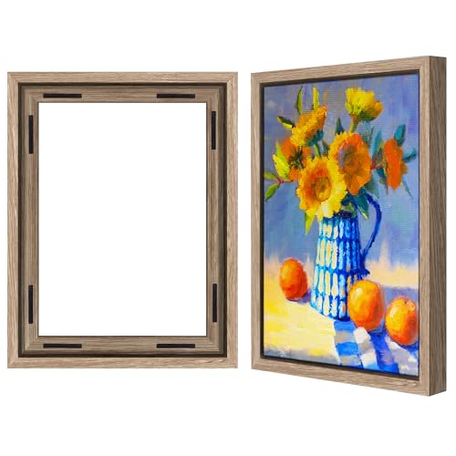 Americanflat 12x16 Canvas Floating Frame - Engineered Wood - Dark Oak