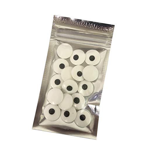 AMOYER 100 PCS 15mm Black Wiggle Googly Eyes con