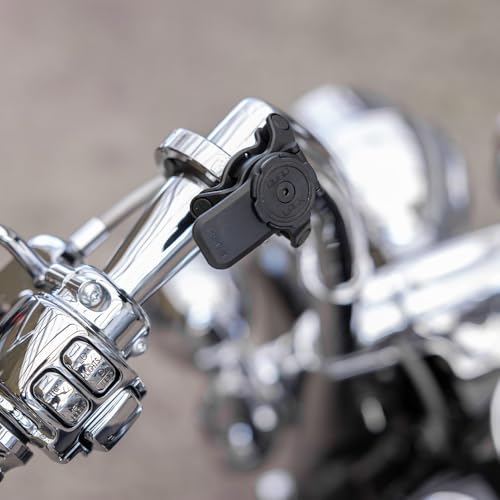 Quad Lock Handlebar Motorcycle Phone Mount PRO Chrome - Large Kit with Vibration Dampener and MAG Universal Adaptor