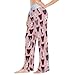 Pitbull Heads Dog Women Pajama Pant Lounge Pajama Bottoms Elastic Waistband Sleepwear PJs Sleep Pants M