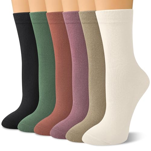 Image of Justay Crew Socks for Women - Soft Knit Boot Calf Comfortable Cute Dress Cotton Socks Gifts