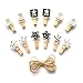 LWR Crafts Wooden Mini Clothespins Stars 24 Pieces and Jute Cord 8 Ft