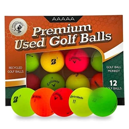 Golf Ball Monkey Cheap Matte Golf Balls Recycled Mix Neon Golf Balls Colored 24 Pack - Great Brands & Models! 5A / Mint Used Golf Balls Colored Golf Balls For Men And Women - Cheap Golf Balls Bulk #TOP1