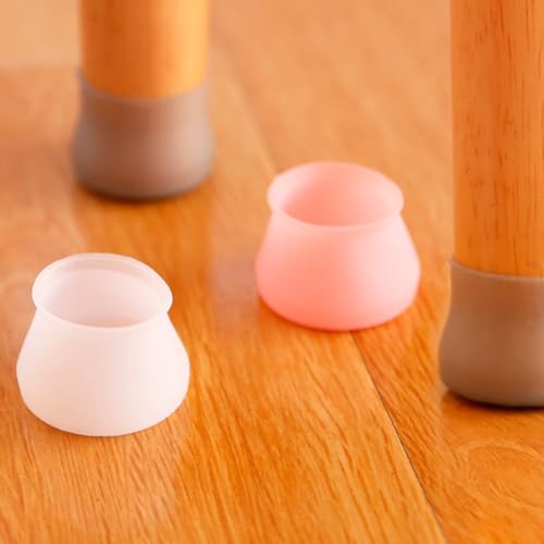 Kit 16 Protetores Emborrachados Pé Mesa Cadeira Móveis Adaptável Proteção Silicone Borracha Resisten