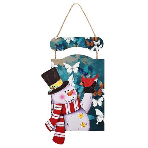 Peinture en bois bonhomme de neige Noël tableau imprimé durable