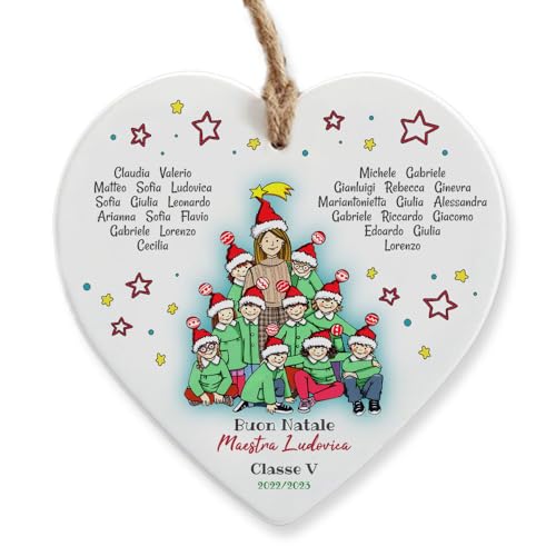 Cuore Ceramica Natalizio