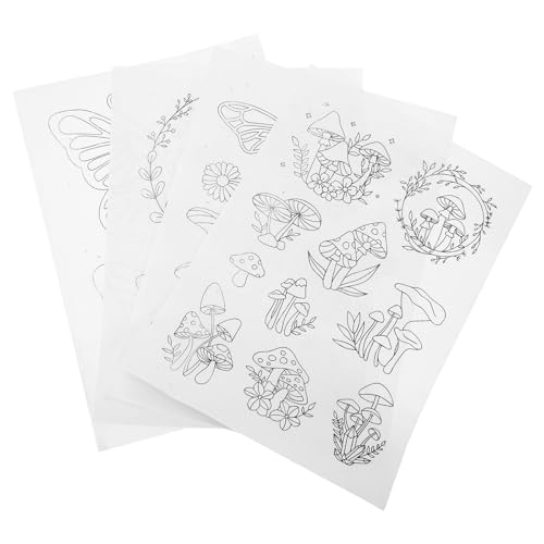 WRITWAA Estabilizador Soluble Agua para Bordado 4 Hojas Tamaño Estándar Papel Lavable para Costura a Mano y Bordado DIY Adecuado para Camisas y Proyectos Creativos de Costura
