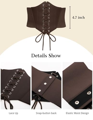 Scarlet Darkness Women Wide Belt Elastic Waist Belt Corset Belts for Dress4