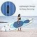 D-GROEE Inflatable Stand Up Paddle Board, Single Layer PVC Paddle Board with Carry Bag, Hand Pump, Extendable Paddle, Removable Fin, Adult Paddleboard for Adults & Youth of All Skill Levels Blue