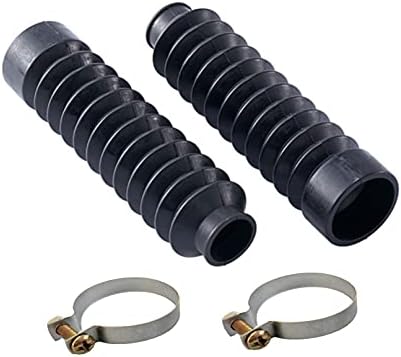 NEW DAFU Motorcycle 205×42 mm Fork Covers Front + 2 Clamps,Rubber Gaiters Gators Shock Boots Compatible with Honda Kawasaki CG125/XF125 Dirt Bike etc