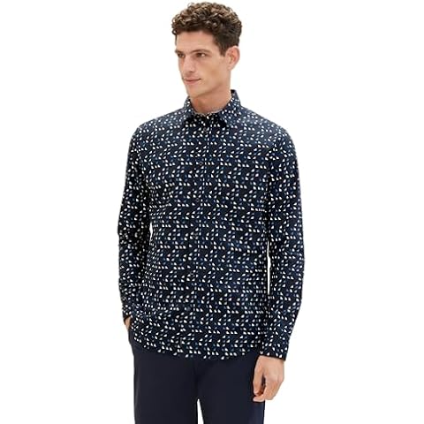 TOM TAILOR Chemise Triangle Bleu Marine Cover