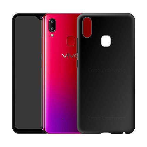 Image of Case Creation Luxurious OG Series for VivoY91 Case Cover,Anti-Dirty Slim Case Frosted Matte Cute Candy TPU Raised Bezel (Splash of Color) Back Cover for Vivo Y91 -Black