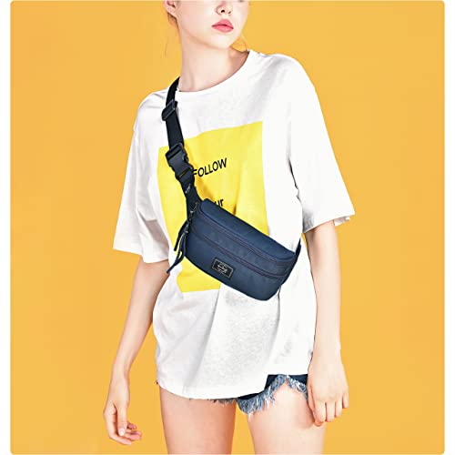 Image of HotStyle 521s Fashion Fanny Pack Small Hiking Waist Bag, 8.0 inchx2.5 inchx4.3 inch, S029C, Navy, One Size