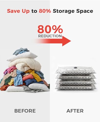 Image of 12pcs Vacuum Seal Bags for Clothing Travel, Cordless Pump, Carry-on Size Compression Packing Bags, 4000Pa Suction & 2000mAh Battery, Vacuum Storage Bags for Clothes, Luggage, Suitcase, Space Saver