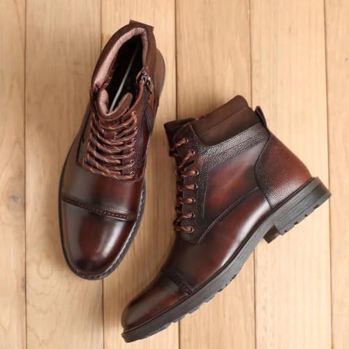 Image of Arkbird Mens Chelsea Boots, Stylish and Comfort Leather Chukka Ankle Boots with Zipper