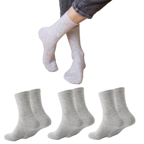 Men’s Dress Socks, Comfortable Breathable Non-Slip, Crew Socks for Women, 3 Pack