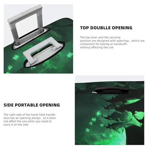 Halloween Green Forest Witch k Travel Luggage Covers - Elasticity Suitcase Covers Protector for Luggage 18-32 Inch4