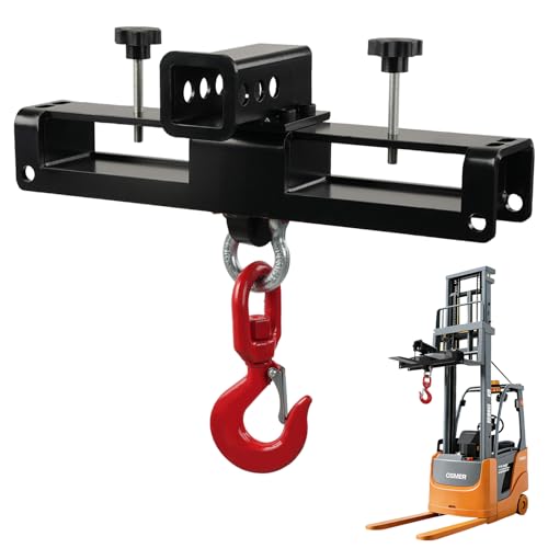10 Ton Heavy Duty Forklift Lifting Hook Forklift Trailer Hitch Attachment for Lifting & Towing Generators and Machinery Fork Lift Attachment Fits Standard Forklift Tractor Forks (MAX 22000lbs)