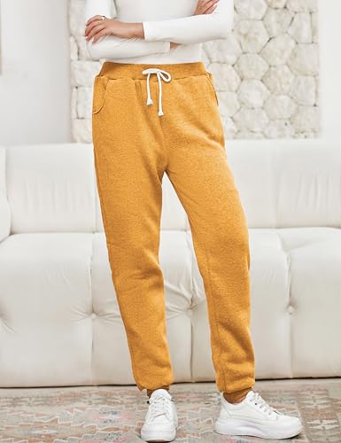 Image of Yeokou Women's Warm Sherpa Lined Athletic Sweatpants Joggers Fleece Pants