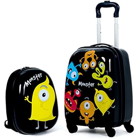 GYMAX Kids Luggage Set with Backpack Cover