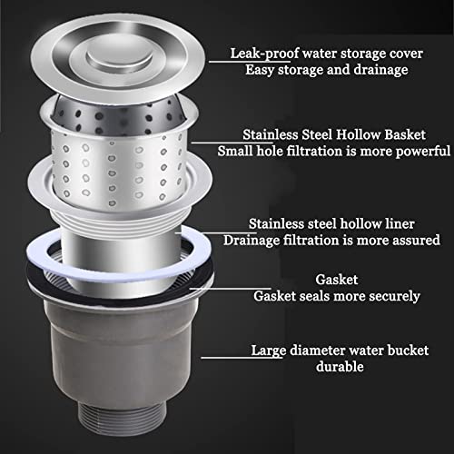 Yzjj Utility Sink Single Bowl Stainless Steel Commercial Kitchen With Faucet And Drainboard, Laundry For Backyard Garage Camping Portable Handwashing Station, 55*40*75Cm/22*16*29In #TOP7