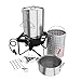 Krollen Industrial 30 Qt. Deluxe Aluminum Turkey Fryer Kit/Steamer Kit - 55,000 BTU