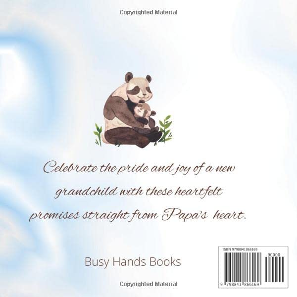 Papa Books for Grandchildren: Papa's Promise A keepsake Book From Papa: Papa Book for Grandson or Granddaughter: Special Gift for Baby Shower or New Baby (Baby Books from Grandparents) - Image 2