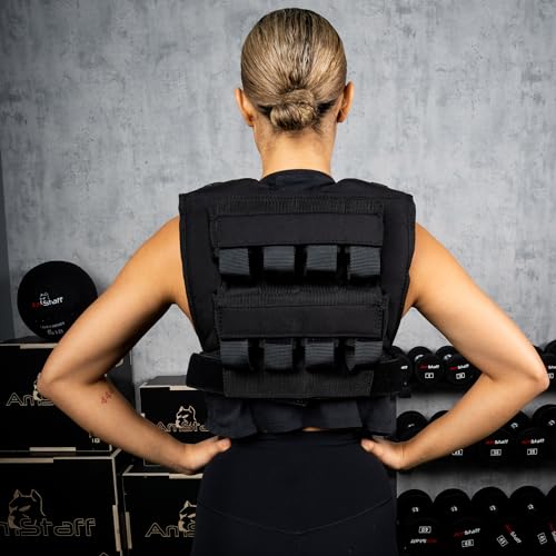 Amstaff Adjustable Weighted Vest with Iron Blocks - Weight Vests for Men & Women - Versatile Wearable Weighted Vest for Fitness Workouts, Strength and Endurance Training, Running, Crossfit3